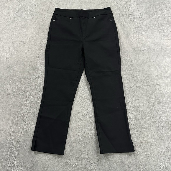 Mario Serrani Italy Cropped Leg Pants Women S Black Formal Office Normcore - Picture 1 of 8